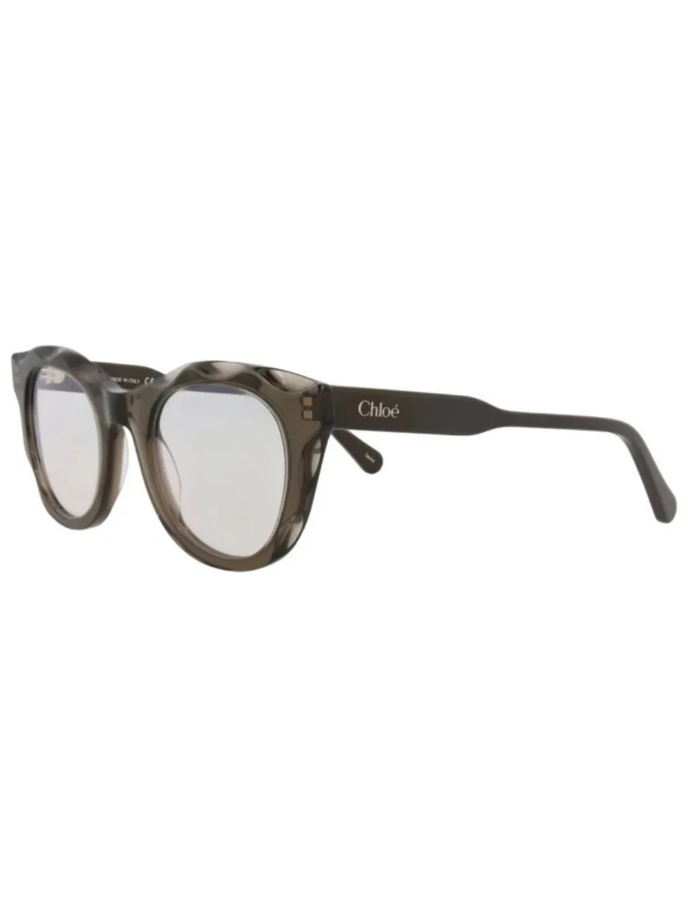New Chloé Women's Sunglasses Round Oval Recycled Acetate Frame Brown Brown